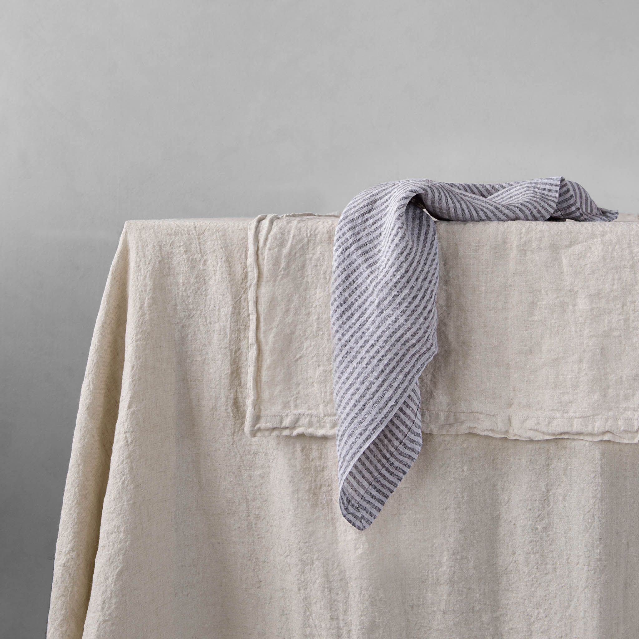 Stripe Linen Napkin | Grey Stripe | Hale Mercantile Co.