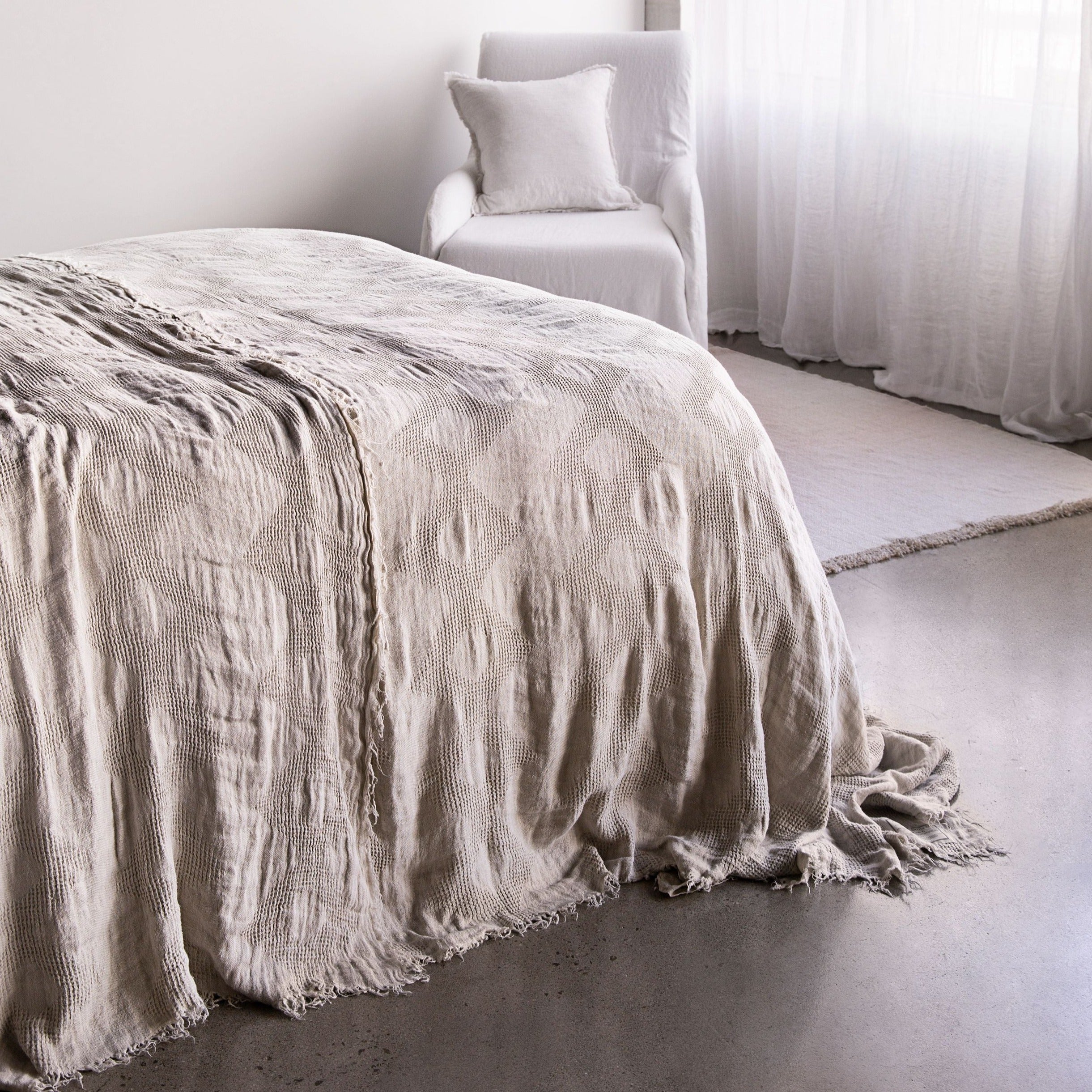 Luxury Linen Bedspread | Light Sand | Hale Mercantile Co.