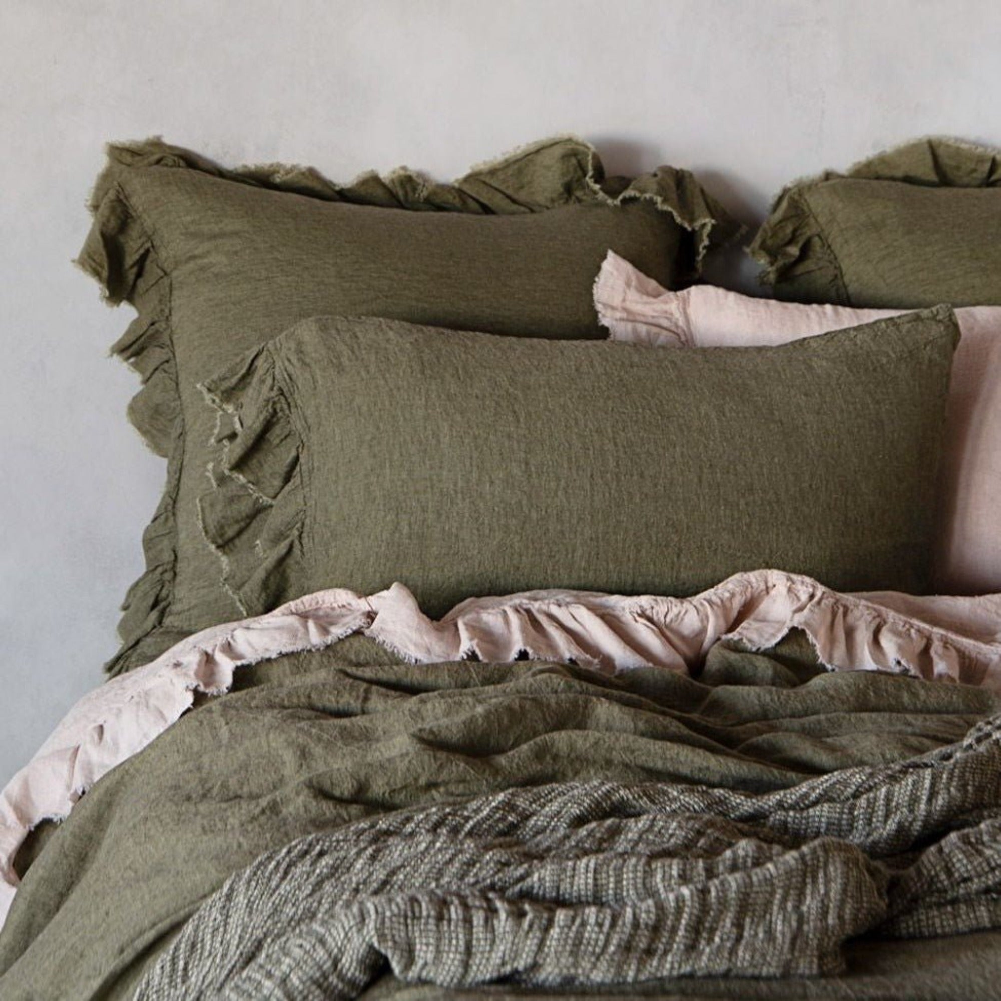 Pure Linen Pillowslip | Deep Khaki | Hale Mercantile Co.